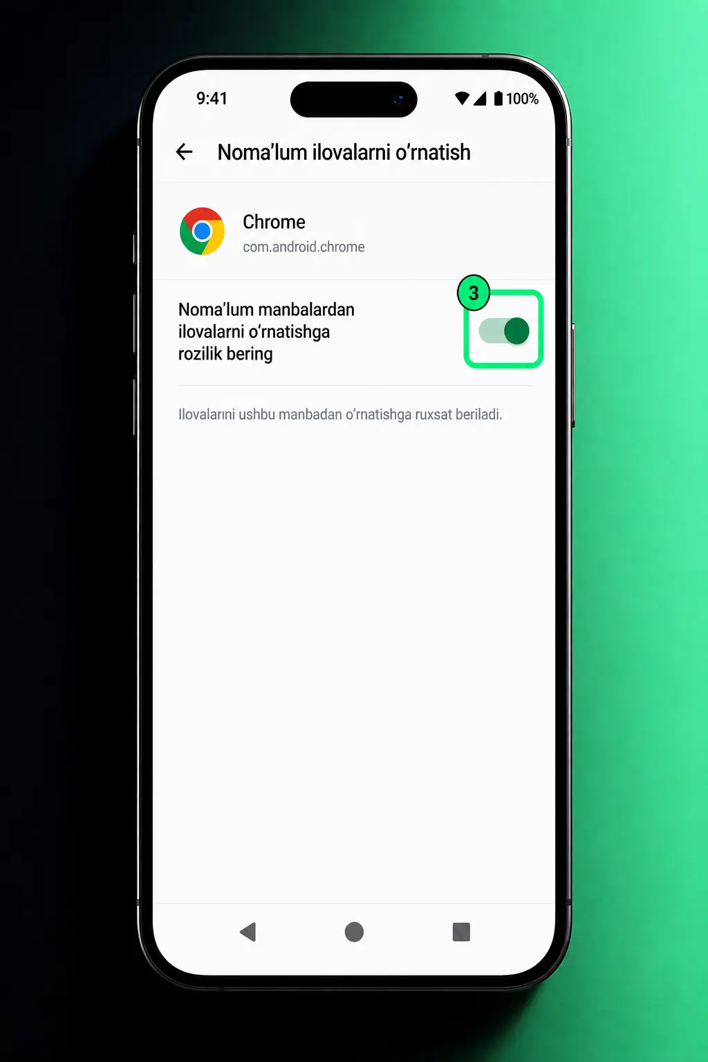 Aviator o'yinini Android qurilmaga APK fayli orqali yuklab olish va o'rnatish bosqichlari ko'rsatilgan skrinshot