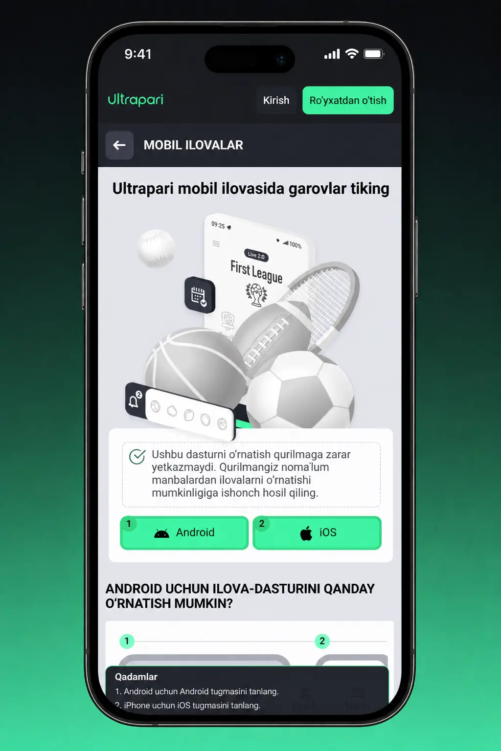 Aviator o'yinini Android qurilmaga APK fayli orqali yuklab olish va o'rnatish bo'yicha qo'llanma