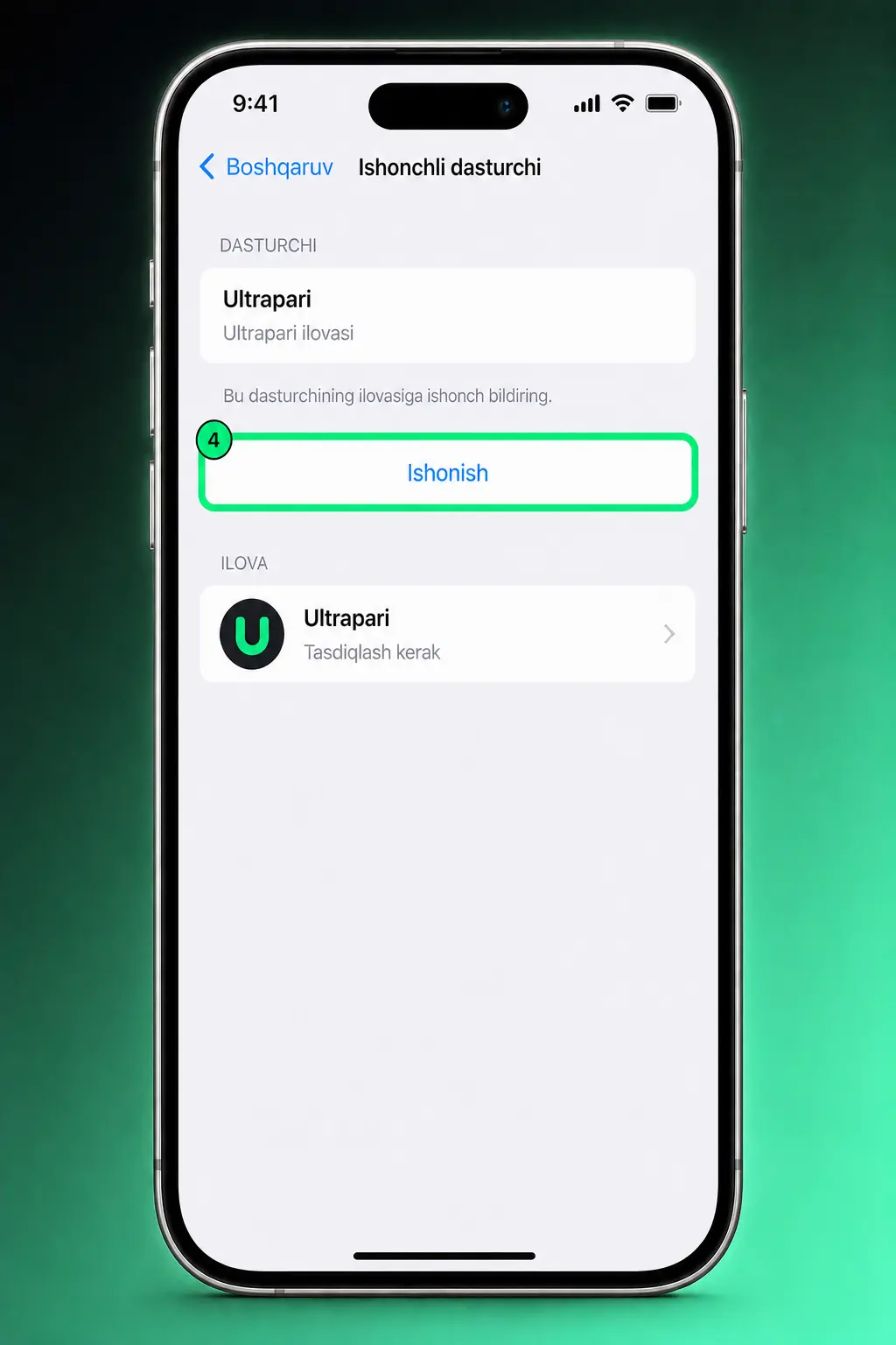 Aviator ilovasini iOS qurilmasiga Safari orqali bosh ekranga qo'shish bosqichlari ko'rsatilgan skrinshot