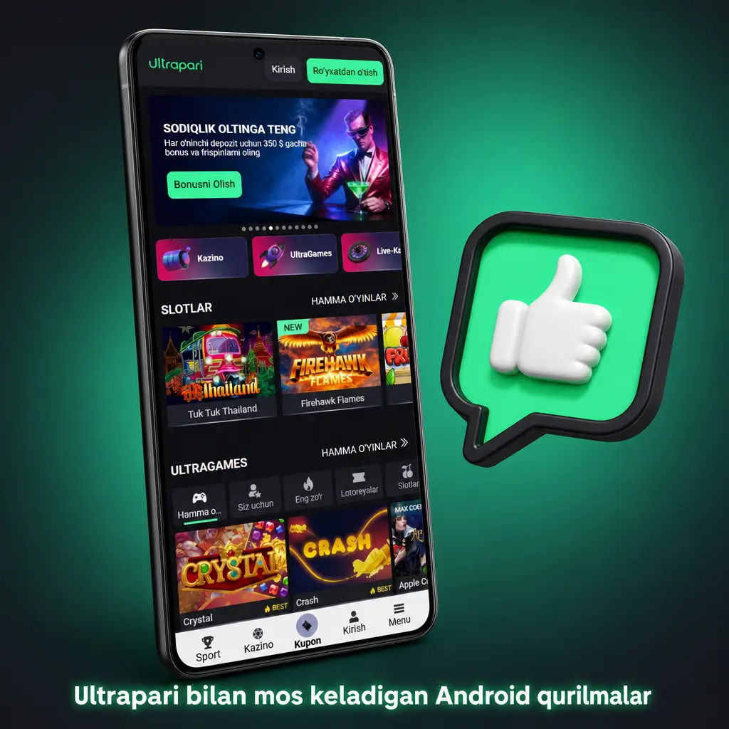 Ultrapari ilovasi bilan mos keladigan Samsung, Xiaomi, Tecno, Infinix va Realme Android qurilmalari ro'yxati