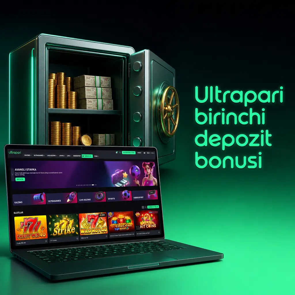 Ultrapari birinchi depozit uchun 100% bonus, 1 730 USD gacha va 150 ta bepul aylantirish taqdim etadi