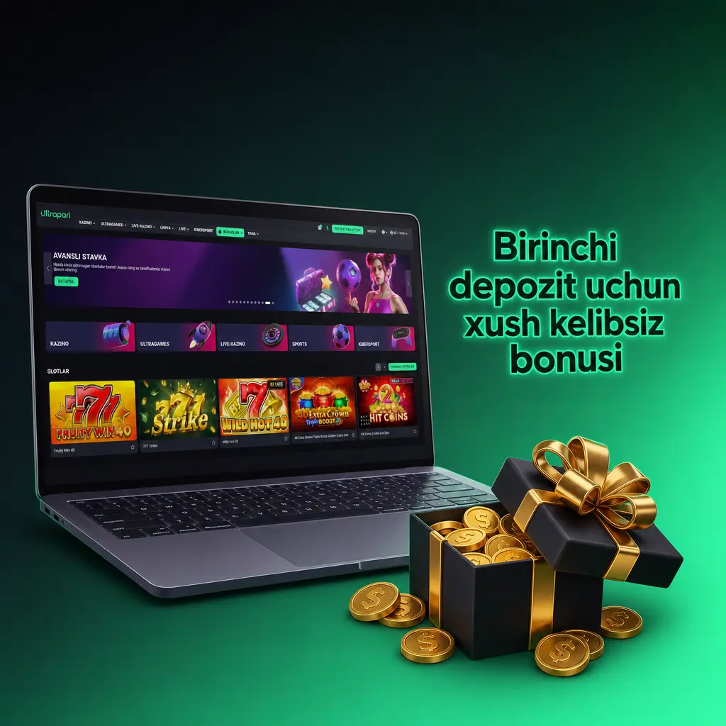Ultrapari birinchi depozit uchun 100% gacha bonus va 150 ta bepul aylantirish taqdim etadi