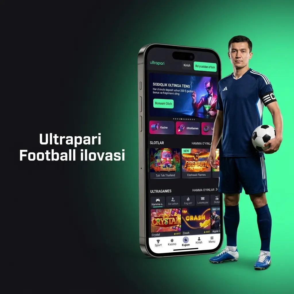 Ultrapari Football mobil ilovasi orqali futbolga tikish qilish, Android va iOS qurilmalari uchun interfeys ko'rinishi