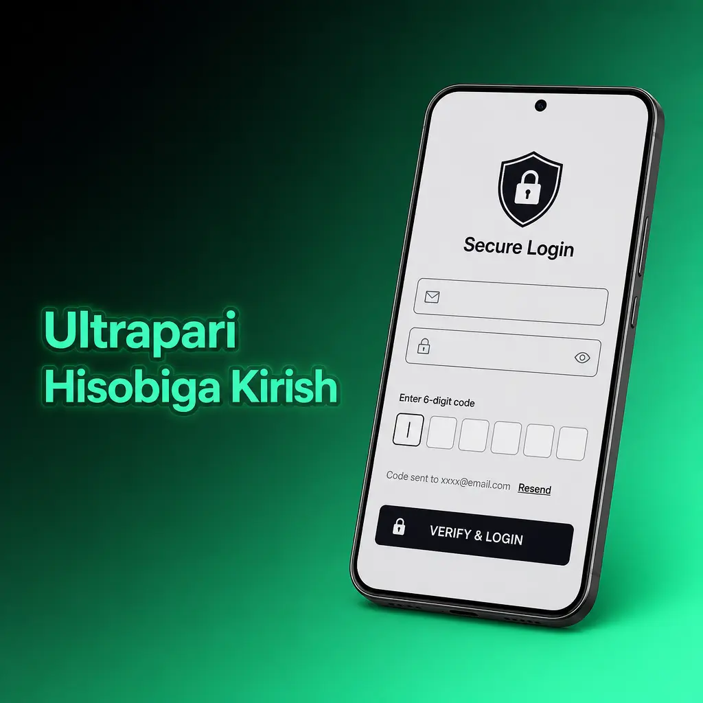 Ultrapari hisobiga kirish bo'yicha qo'llanma: login, parol va tasdiqlash kodini kiritish bosqichlari