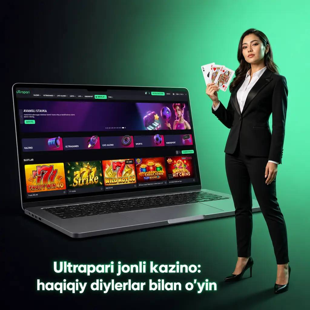 Ultrapari jonli kazinosida haqiqiy diylerlar bilan ruletka, blackjack va baccarat o'yinlarida ishtirok eting
