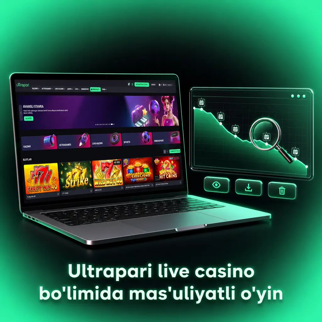 Ultrapari live kazinosida mas'uliyatli o'yin: sessiya va tikish limitlarini sozlash imkoniyati