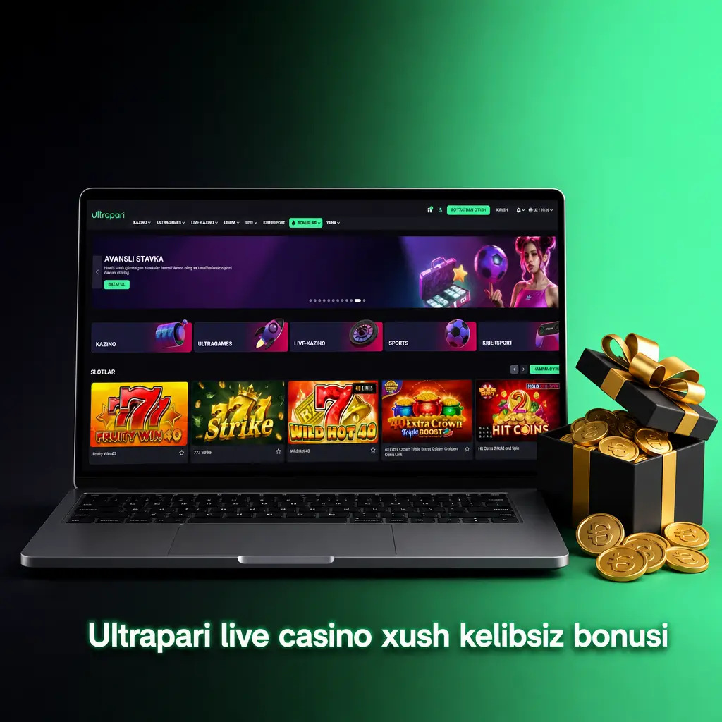 Ultrapari live kazinoda ro'yxatdan o'tib, 1 730 USD bonus va 150 ta bepul aylantirish yutib oling